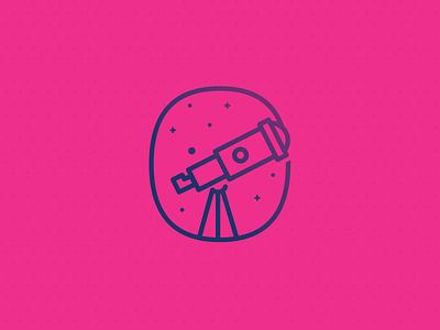 Telescope icon space stars telescope