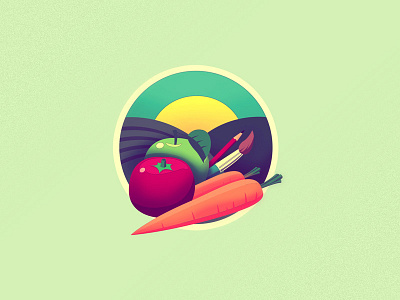 Farmers Market farm fruit illustration market vegetable