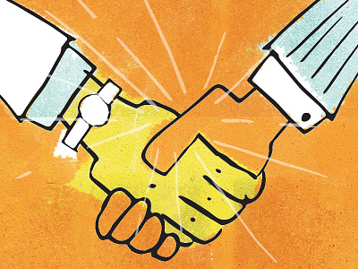 //7 9 business hands handshake illustration texture wip