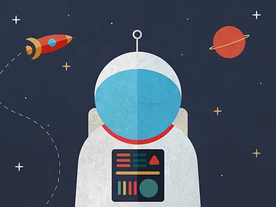 Astronaut astronaut illustration space spaceship stars