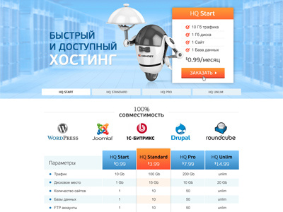 Hqhost blue colocation friendly hosting hqhost rack robot servers webdesign