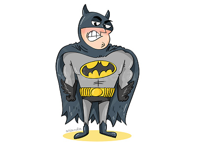 Batman. batman cartoon comic dc comics doodle fan art illustration