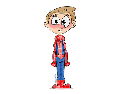 Spiderman cartoon comic doodle fan art illustration spiderman