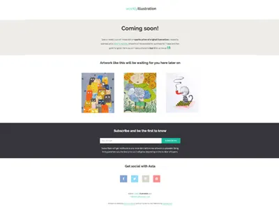 weeklyillustration.com coming soon coming soon launch soon one page