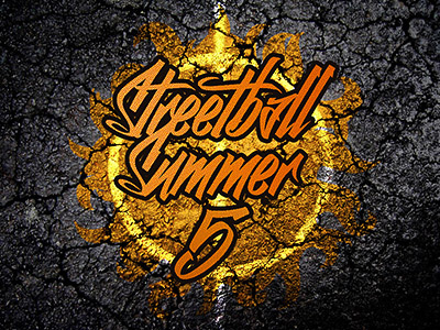 Streetball Summer 5 basketball dirt flat font graffiti logo marker streetball summer