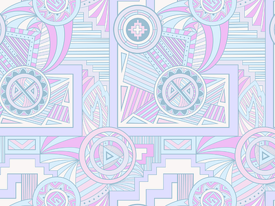 Spring Tribal pastel pattern spring tribal