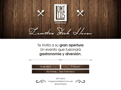 Lomito Steak house invitación