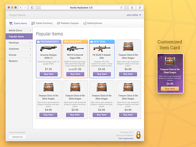 Game Items - Xsolla PayStation 3.0 clean denis nistratov e commerce flat games item online payment price shop ui web