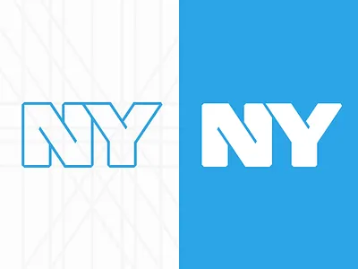 New York app blue design icon illustration lines logo new york ny nyc outline