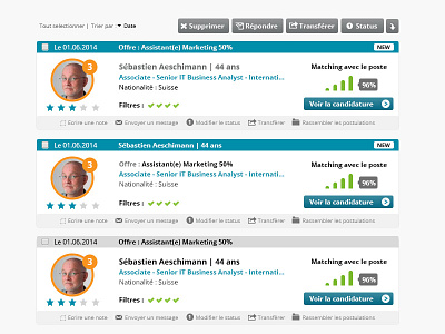 New Application Manager with matching application job board matching