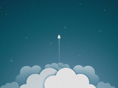 Rocket v2 clouse illustration mission outerspace rocket space wallpaper