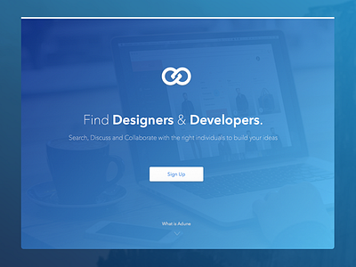 Adune Landing Page adune fabrica header landing page