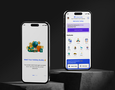 Holiday Buddy Travel App add flights add hotels app design design figma figma design holiday buddy mobile app design travel app ui ux