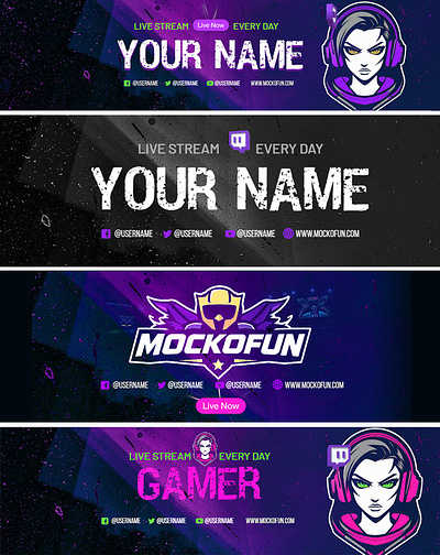 Discord Banners banner branding design discord free freebie graphic design mockofun ui