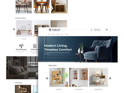 Forliv - Furniture Products Landing Page branding graphic design ui