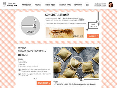 Cooking Virtuoso 2 cooking cooking virtuoso hands icons kitchen landing page orange simple white