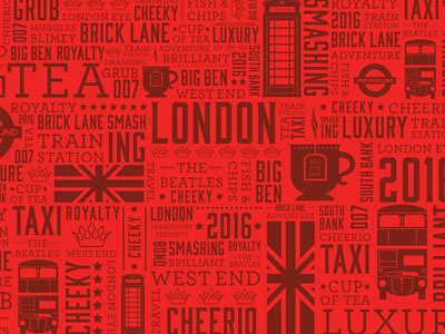 London Red jocelynshaver london pattern typography