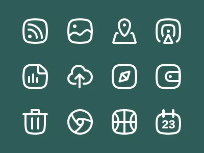 thick line icons -1 flat icon line thick