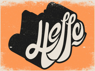 Hello grounge hello letter lettering print type typography vector