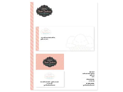 Sweet Caroline's Cream & Coffee Stationery Package ice cream parlor joplin missouri stationery sweet treats whole package