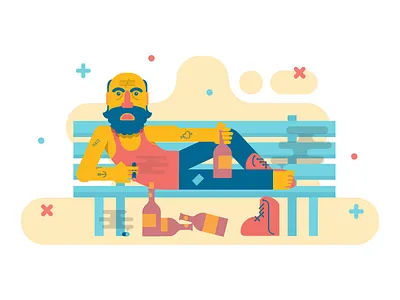 Homeless homeless illustration miguelcm poverty richness san francisco vice