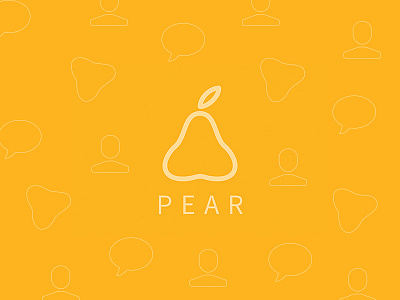 Pear Logo app logo glyph identity logo pear