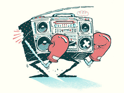 Boombox(ing) boom box design illustration music oldskool threadless