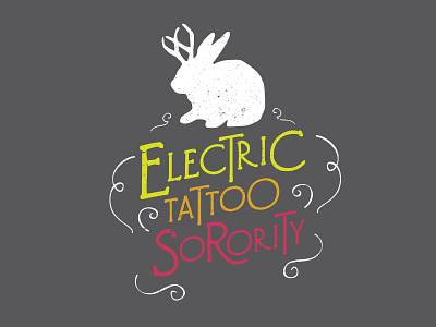 Color + Spell Check design final illustration jackalope logo minneapolis minnesota sorority tattoo type typography wip