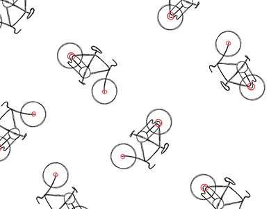 Fathers Day bike cintiq draw line pattern red sketch