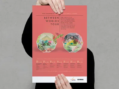 Little world - part 5 band music plants poster terrarium