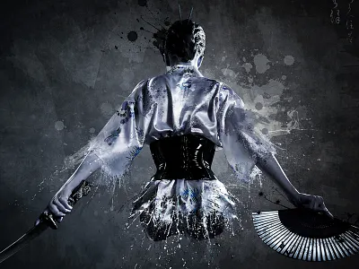 Bushido geisha japanese ninja photomanipulation samurai