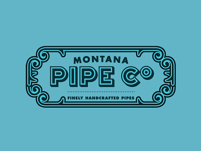 Pipe Co. logo montana ornate pipe type vintage