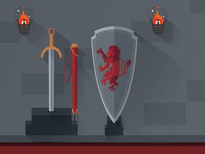 The Armory of Special Collections at Cair Paravel armory aslan c.s. lewis cair paravel castle flame narnia peter shield sword torch