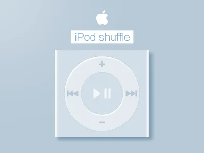 iPod shuffle apple button clean graph icon interface ios ipod light metro navigation ui
