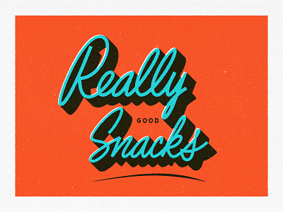 Snacks illustrator texture typography