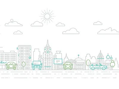 Parking Points fireart fireart studio flat icon illustration outline site