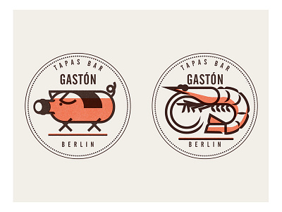 Shrimp animals design gastón geometry logo