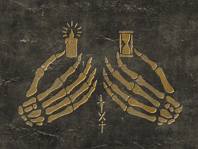 Hands of Death death hand drawn illustration ink print skeleton