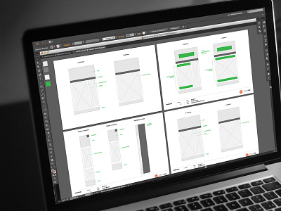 Wireframes ctrlweb flat flat design responsive ui design wireframes