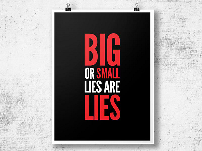 Lies are Lies abstract popular print quote retro sreenshot type typography