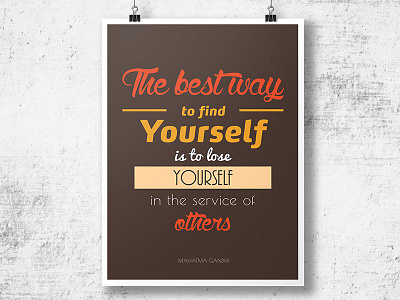 Quote | typography adobe gandhi india mahatma mockup print quote retro sreenshot type typography