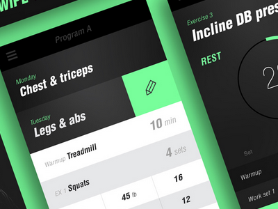 Shot from a fitness app concept app fitness mobile tracker ui