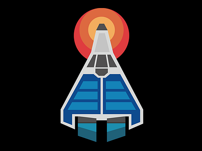 Astro Duel Icon flame icon jet space
