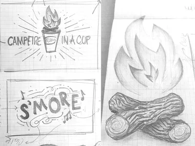 Food Type - June Process chalk chocolate dq food type graham cracker hand hand made lettering marshmallow music sketch typography