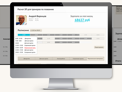 Payroll preparation for PGUPS payroll swimming ui ux web design