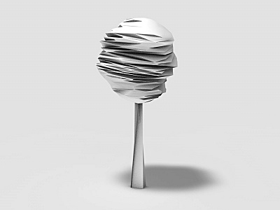 Tree 3d c4d cinema4d low model nature poly render simple tree white winter