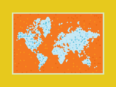 A very triangular world cartography geometric map triangle world