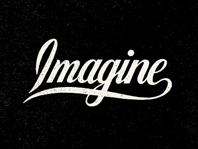 Imagine lettering typography