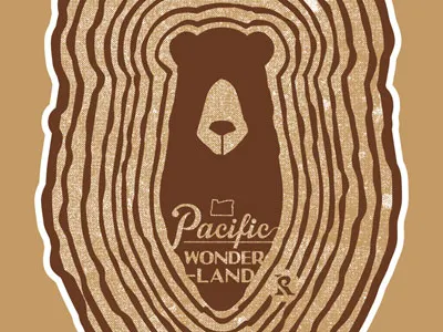 Pacific Wonderland bear oregon pacific wonderland tree rings wood