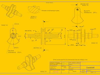 Shaft Detail 2d detail drawing proe shaft